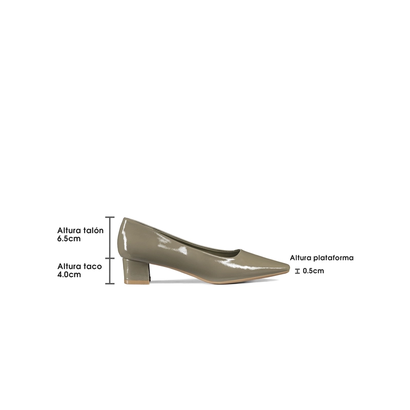 ZAPATOS TACO PU ACHAROLADO MUJER CUADRADO WEIDE GHE108 - 4