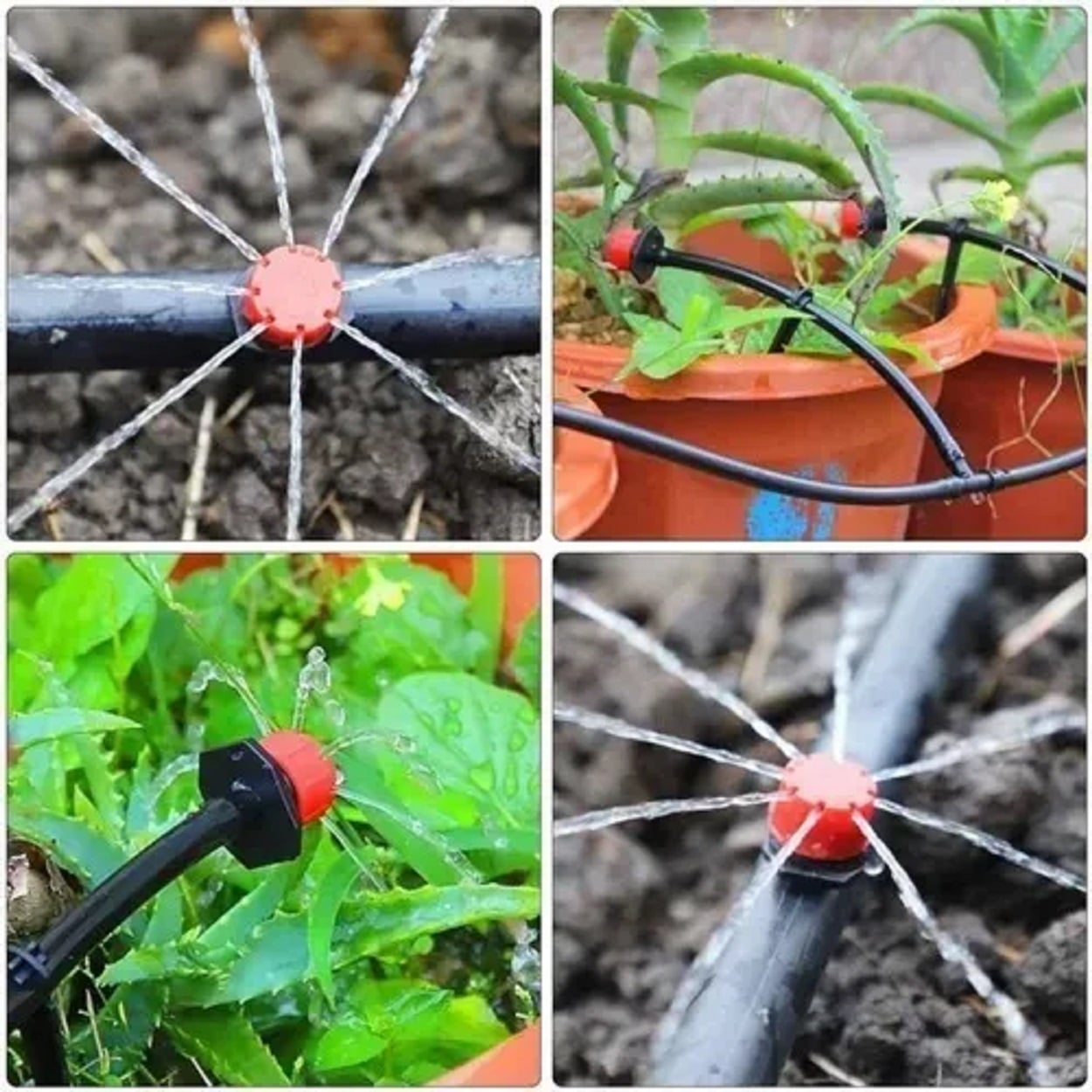 PACK 25 GOTEROS REGULABLES AJUSTABLE 0-70 LTS/HORA ROJO - 1