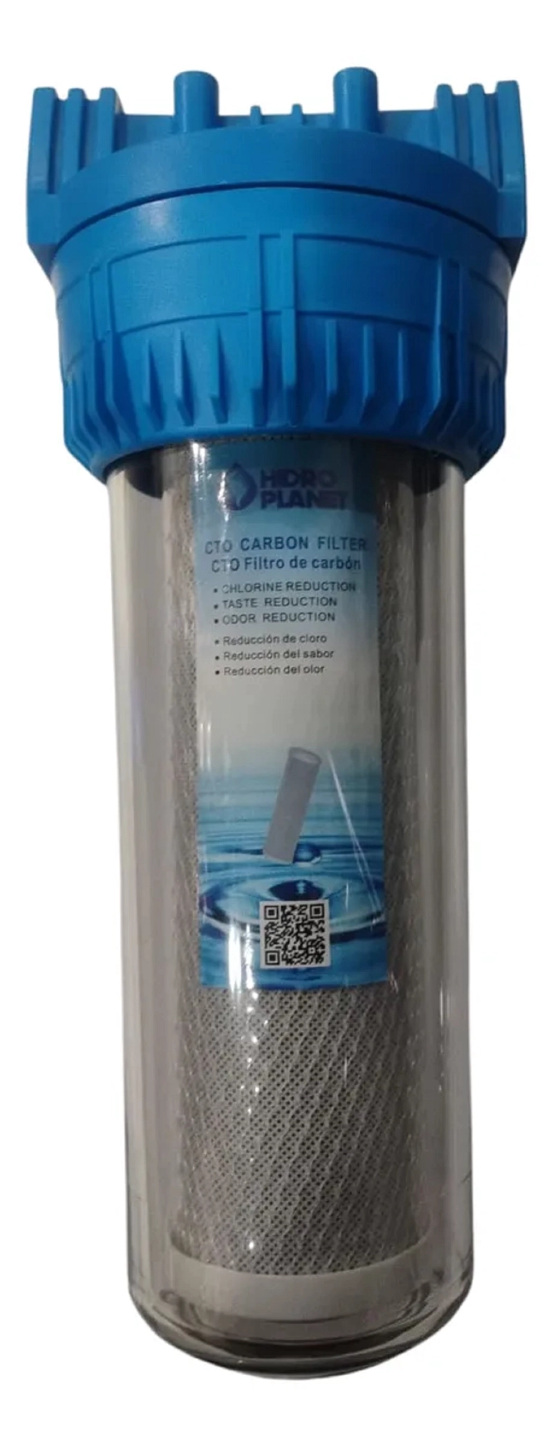 CONTENEDOR FILTRO 10 PULG + CARTUCHO CARBON ACTIVADO 10 PULG - 1
