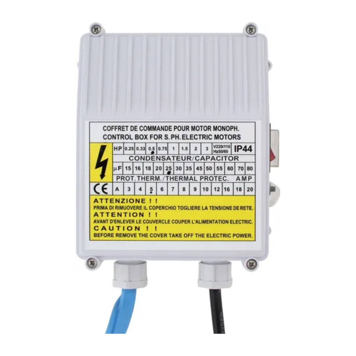 BOMBA SUMERGIBLE POZO PROFUNDO 3,5IN 1.5HP 93L/MIN+20MTCABLE - 1