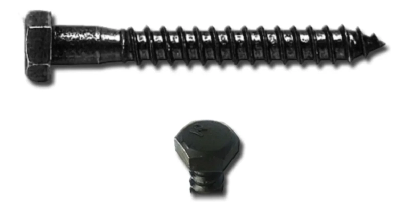 TORNILLO HEXAGONAL TIRAFONDO PAVONADO 1/4 X 4 1/2 - 10 UNI - 2
