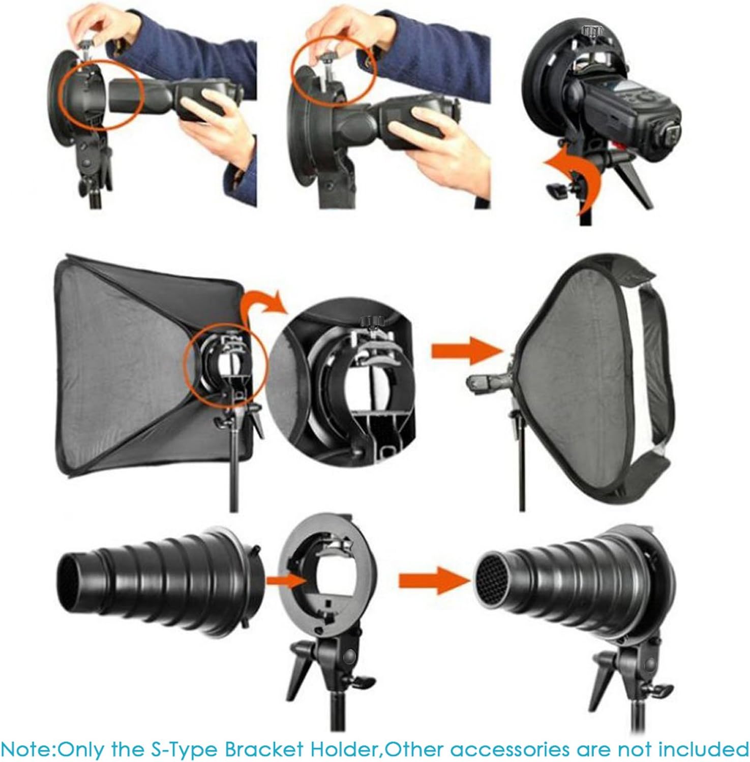 SOPORTE DE MONTAJE TIPO S NEEWER PARA FLASH SPEEDLITE - 7