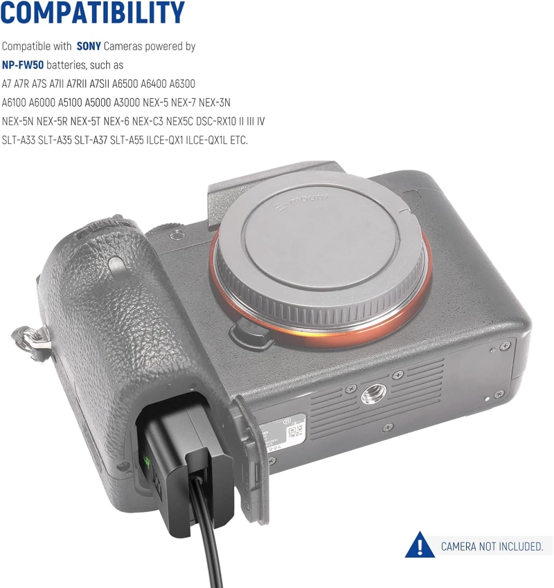 ADAPTADOR NEEWER AC-PW20 CON ACOPLADOR CC PARA SONY - 4