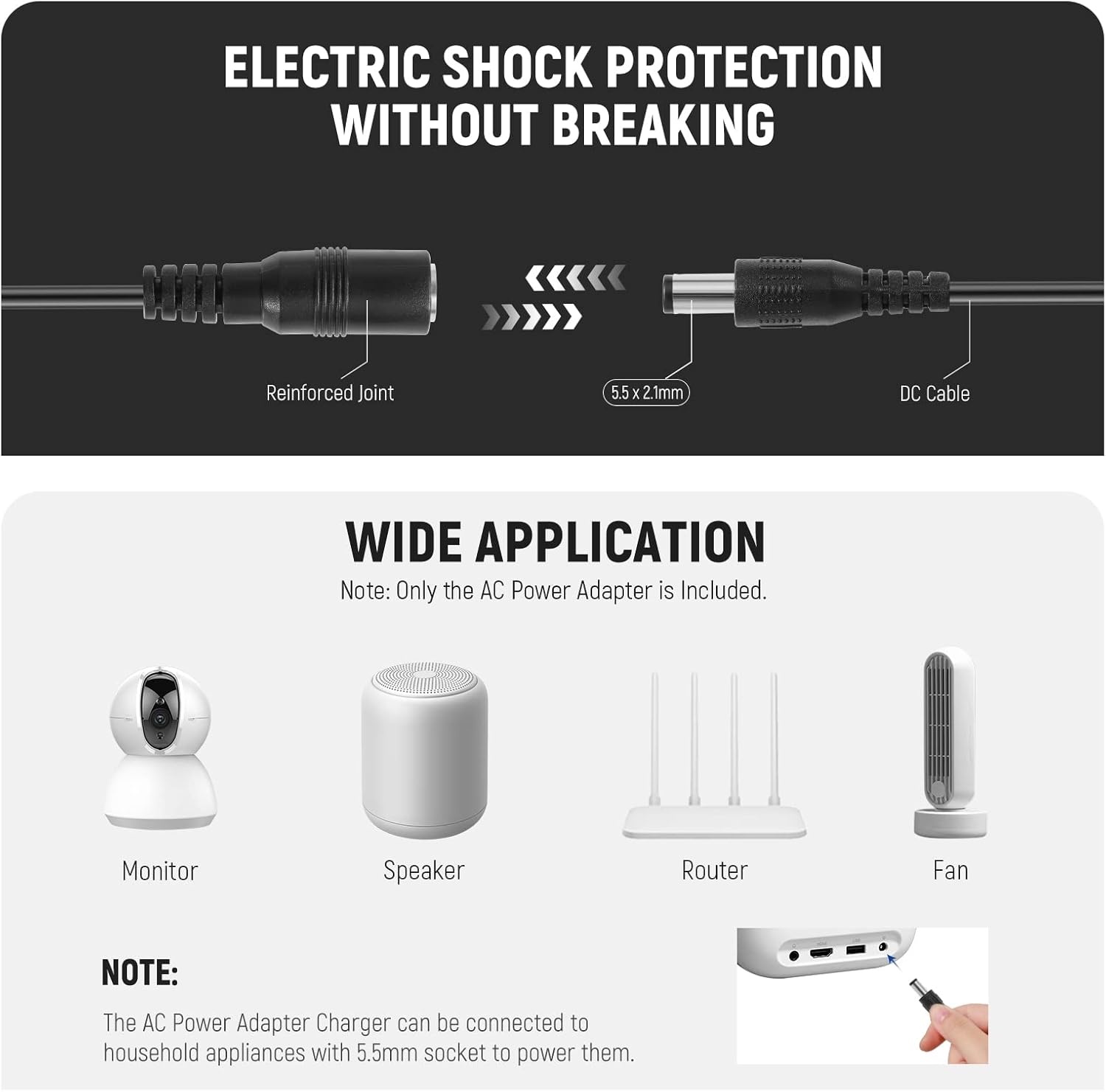 ADAPTADOR NEEWER AC-PW20 CON ACOPLADOR CC PARA SONY - 5