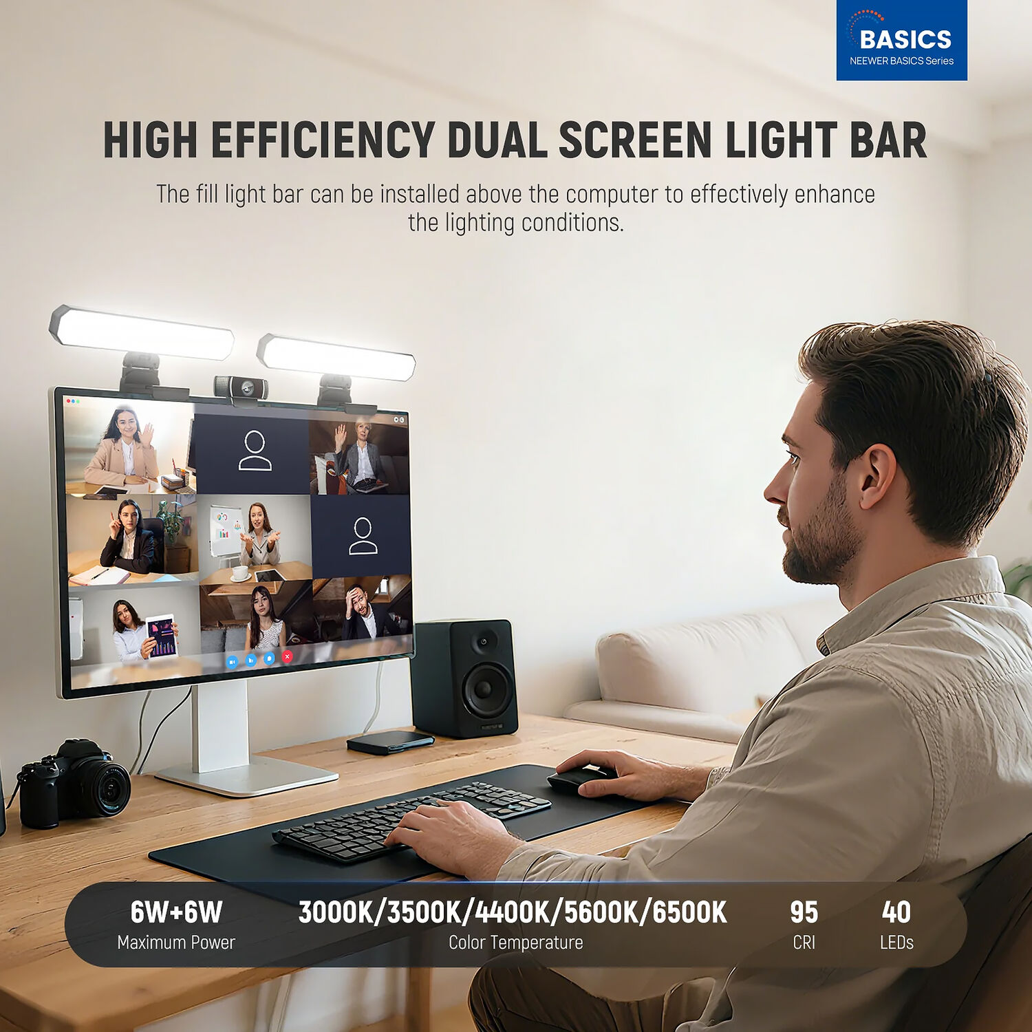 BARRA DE LUZ BICOLOR NEEWER DUAL L10 PARA MONITORES - 6