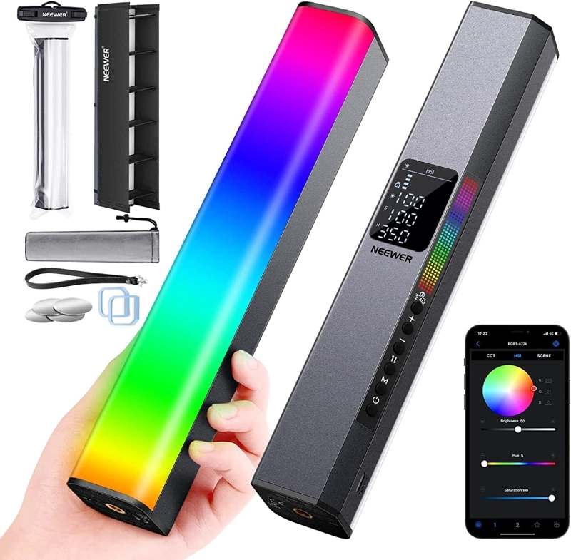 BARRA LED RGB NEEWER RGB1 MAGNE TICA Y PORTATIL - 1