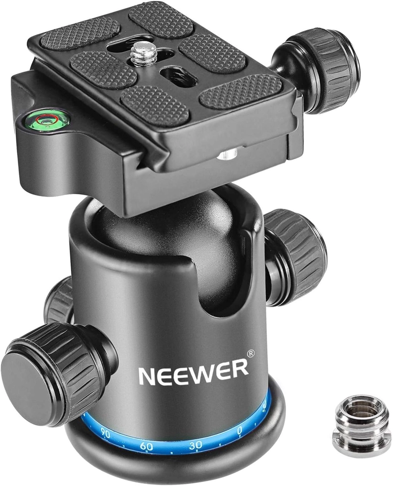 CABEZAL DE BOLA NEEWER ARCA CON PLACA QR AZUL Y NEGRO - 1