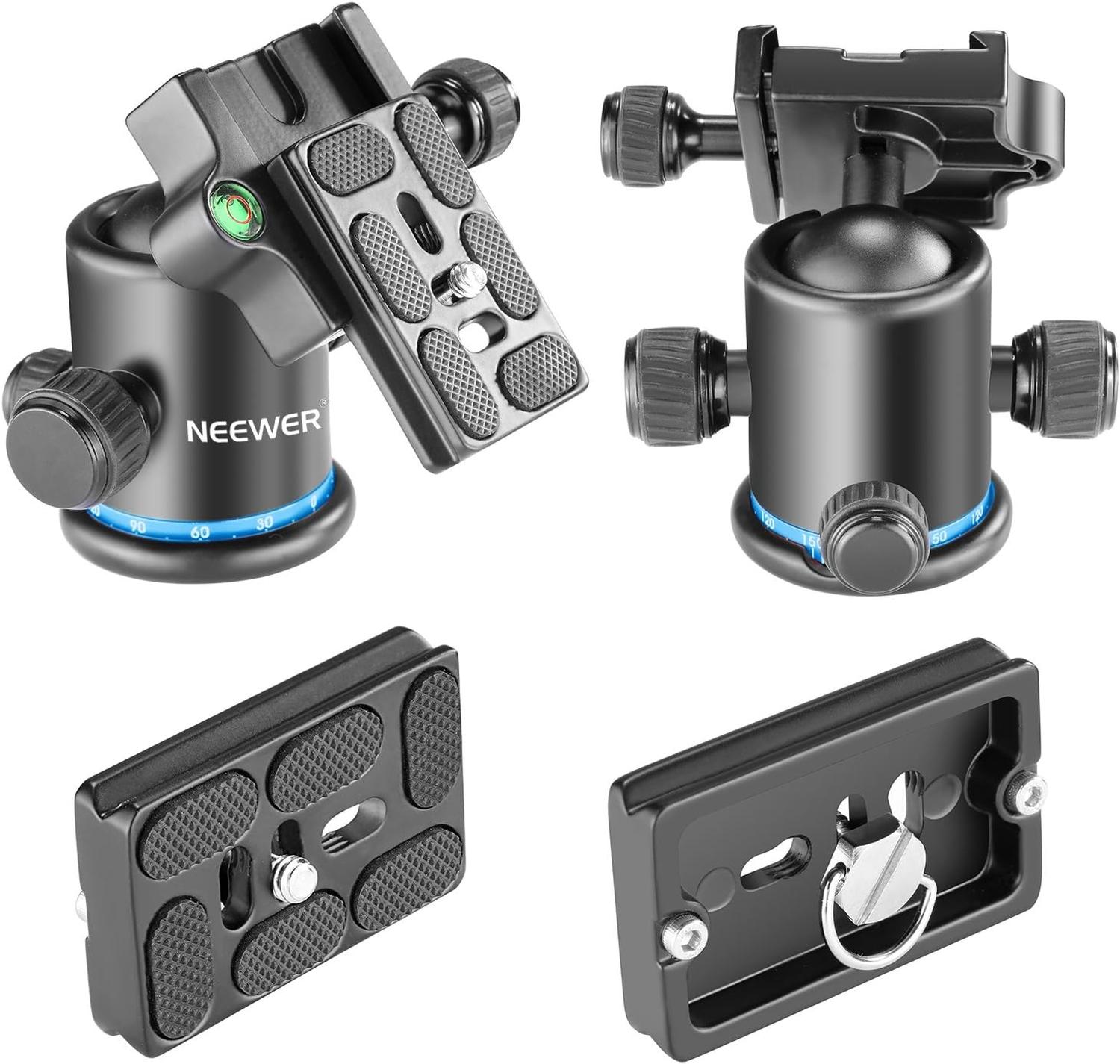 CABEZAL DE BOLA NEEWER ARCA CON PLACA QR AZUL Y NEGRO - 6