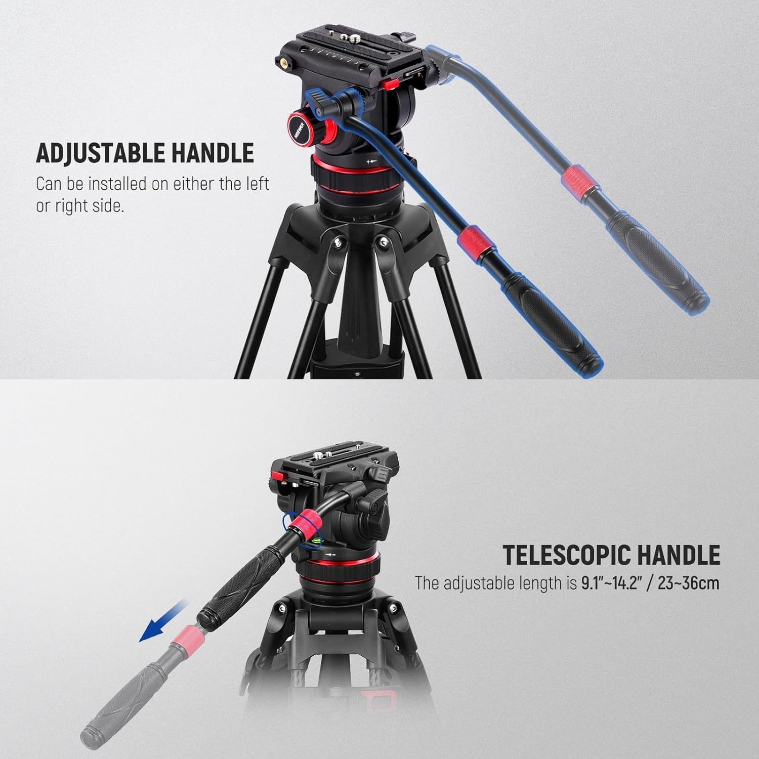 CABEZAL FLUIDO PARA TRIPODE DE VIDEO NEEWER GM006 - 4