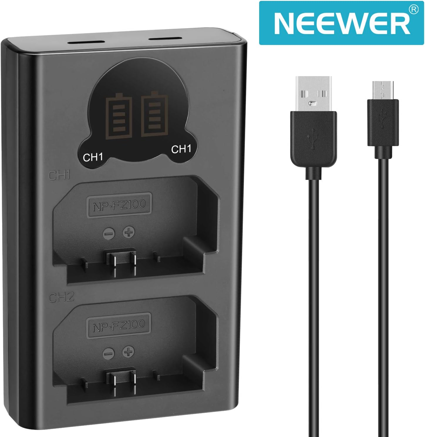 CARGADOR DUAL USB NEEWER PARA BATERIAS NP-FZ100 - 1