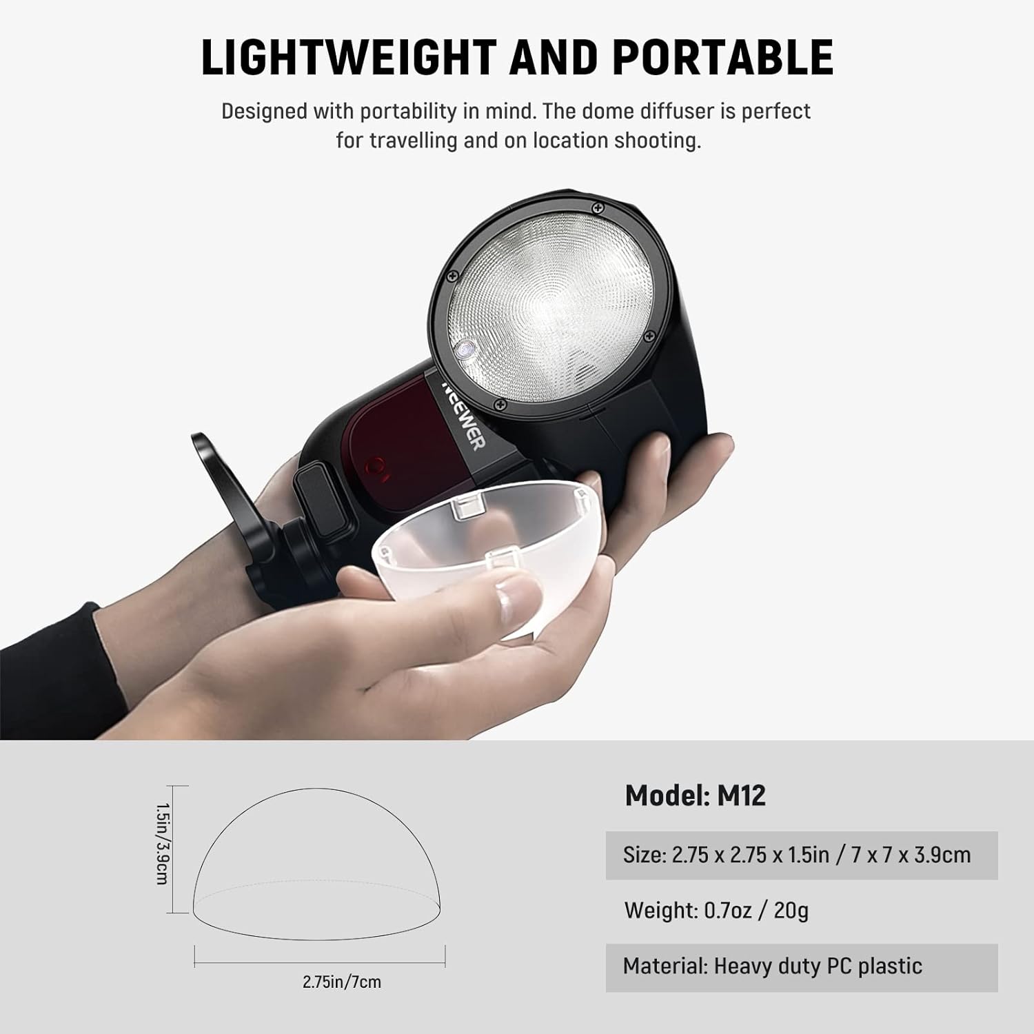 DIFUSOR MAGNE TICO NEEWER M12 PARA FLASH SPEEDLITE - 2