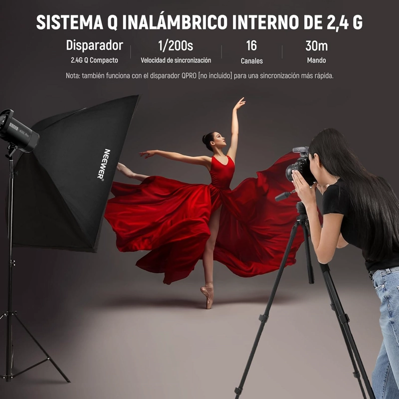 FLASH ESTUDIO NEEWER S102-400W PRO CON TRIGGER 2.4G - 2