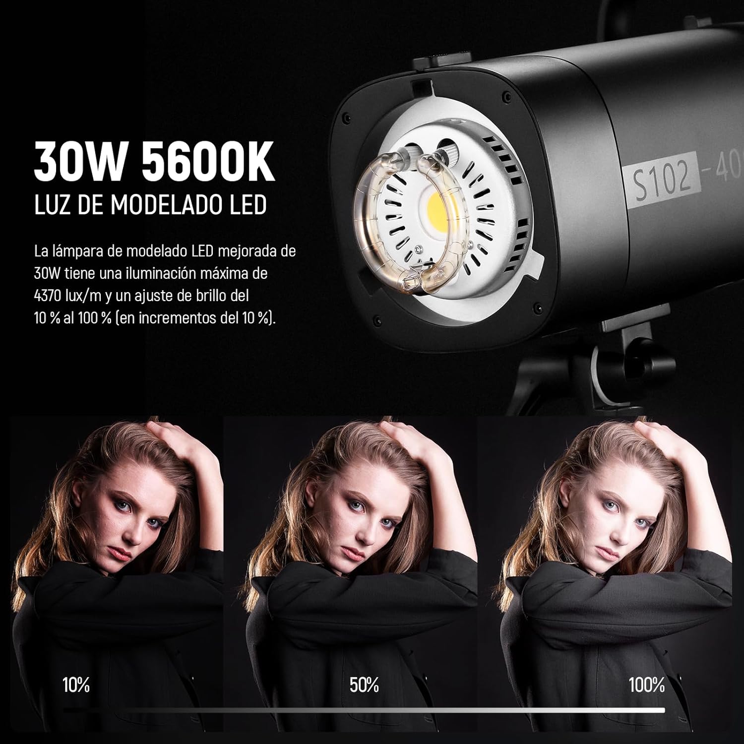 FLASH ESTUDIO NEEWER S102-400W PRO CON TRIGGER 2.4G - 4