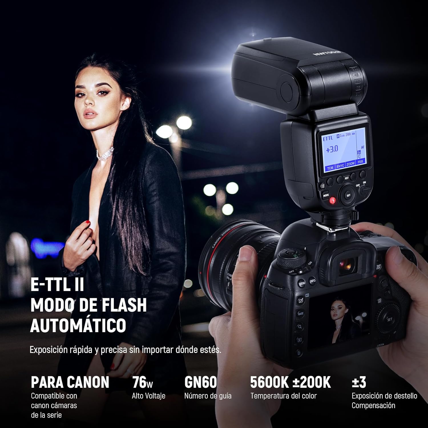 FLASH SPEEDLITE TTL NEEWER NW700-C PARA CANON - 6