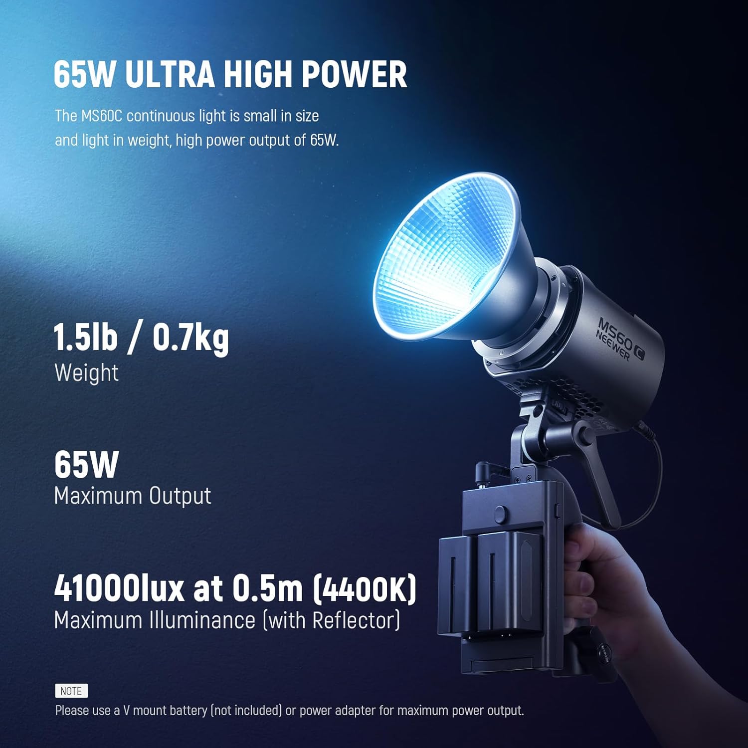 FOCO DE MANO CON LUZ LED RGB PARA VIDEO NEEWER MS60C - 2