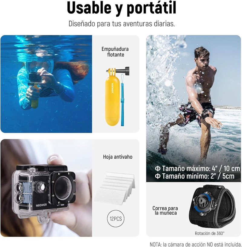 KIT ACCESORIOS 50 EN 1 NEEWER PARA CAMARAS DE ACCION - 3