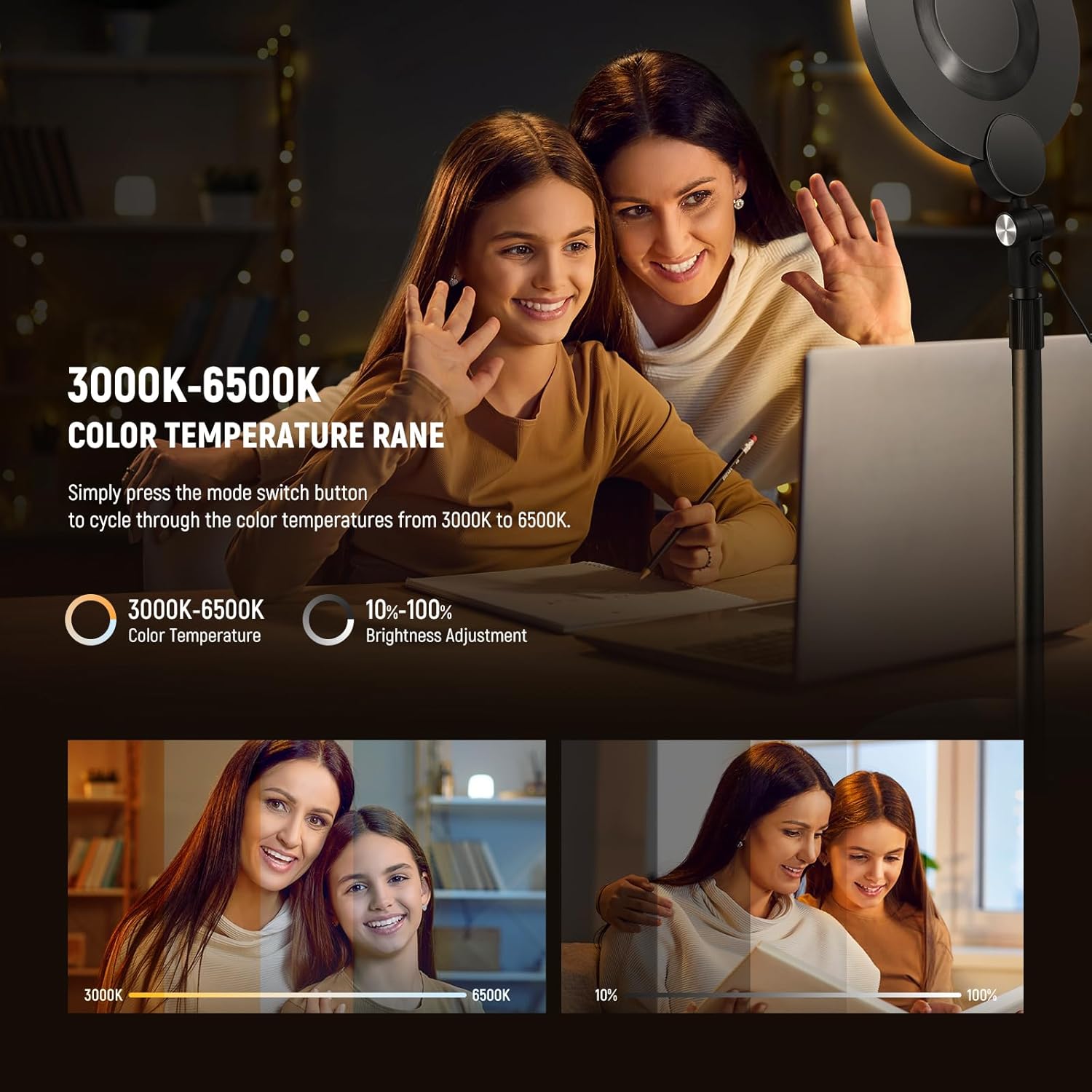 KIT DE LUZ SELFIE NEEWER R06 DE 17,8 CM PARA TELE FONOS - 6