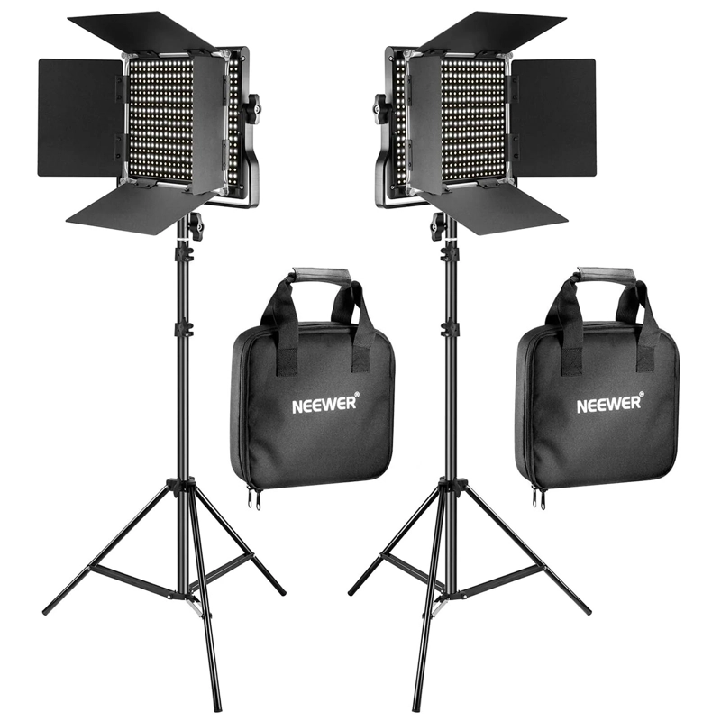 KIT LED BICOLOR NEEWER NL660 CON 2 LUCES CON SOPORTES - 1