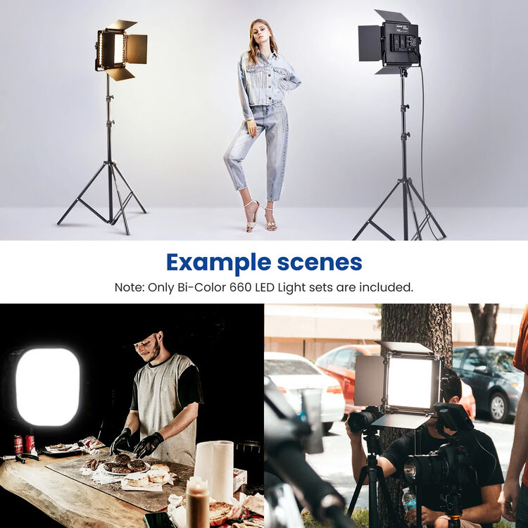 KIT LED BICOLOR NEEWER NL660 CON 2 LUCES CON SOPORTES - 6