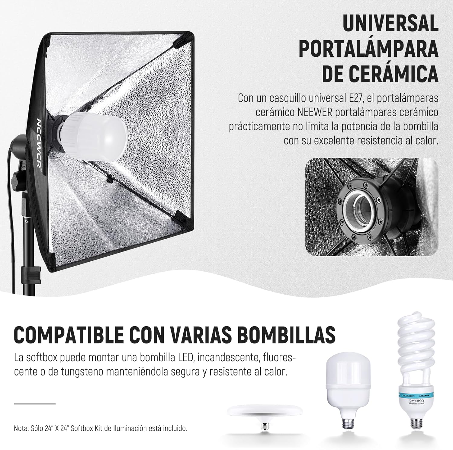 KIT SOFTBOX LED NEEWER NK300 5700K - 5