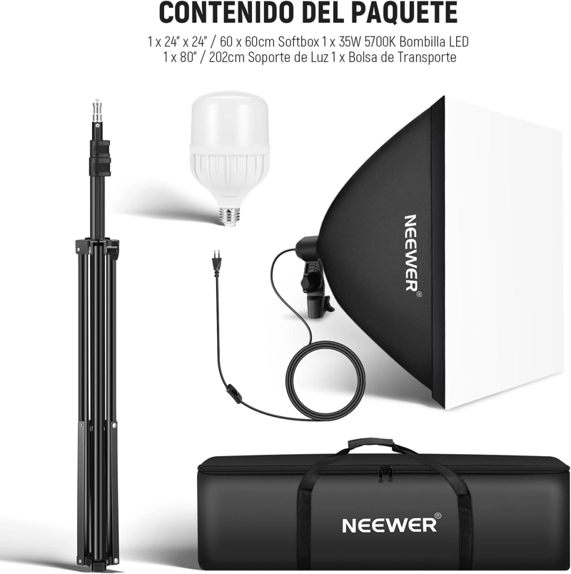 KIT SOFTBOX LED NEEWER NK300 5700K - 7