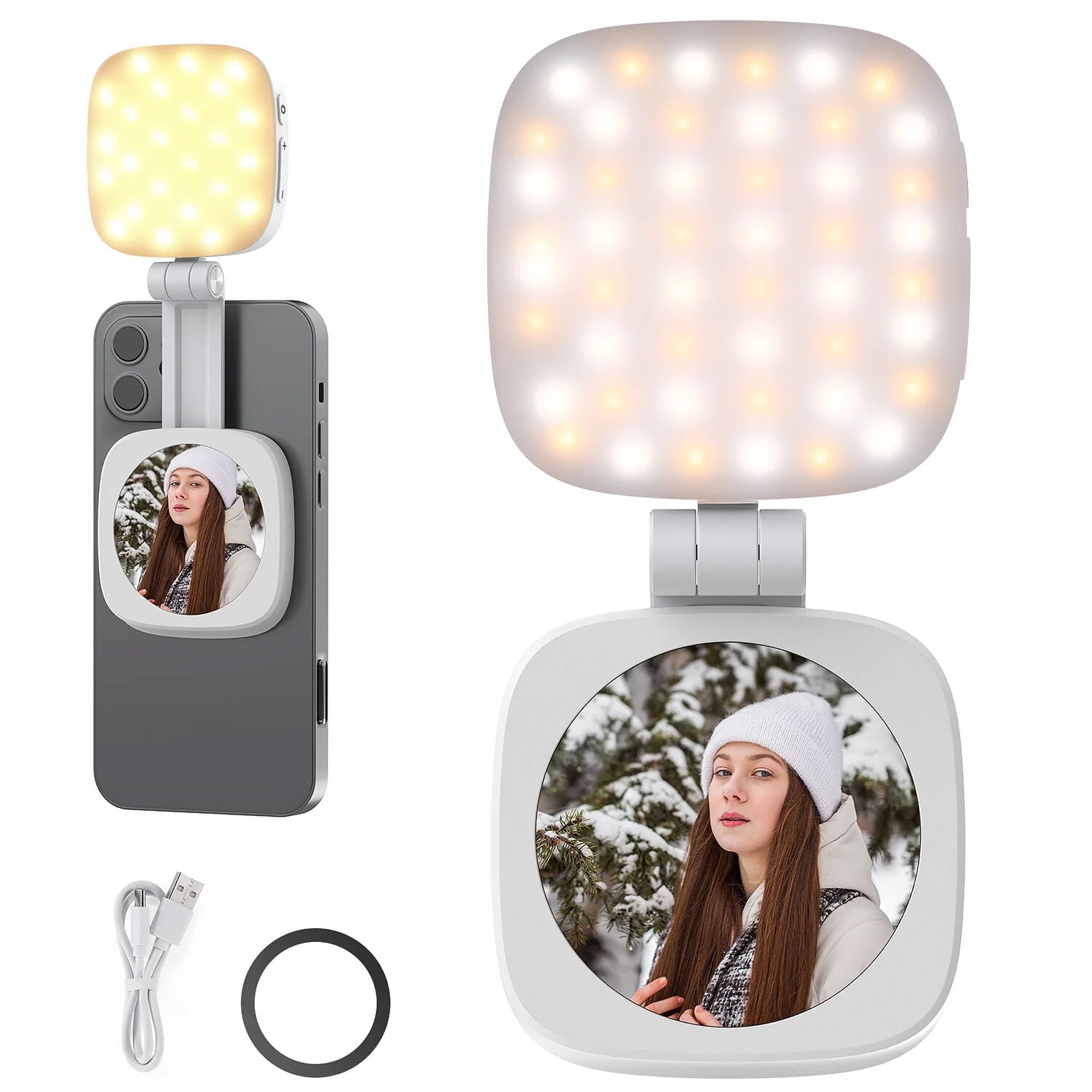 LUZ MAGNE TICA NEEWER BASICS NL48B PARA SELFIES - BLANCO - 1