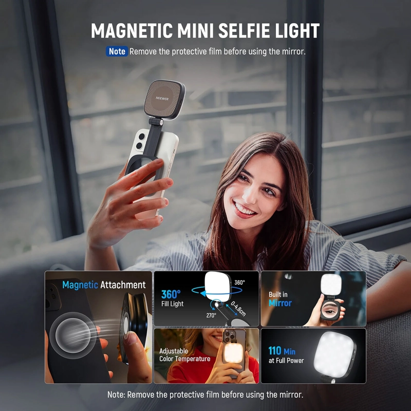 LUZ MAGNE TICA NEEWER BASICS NL48B PARA SELFIES - BLANCO - 3
