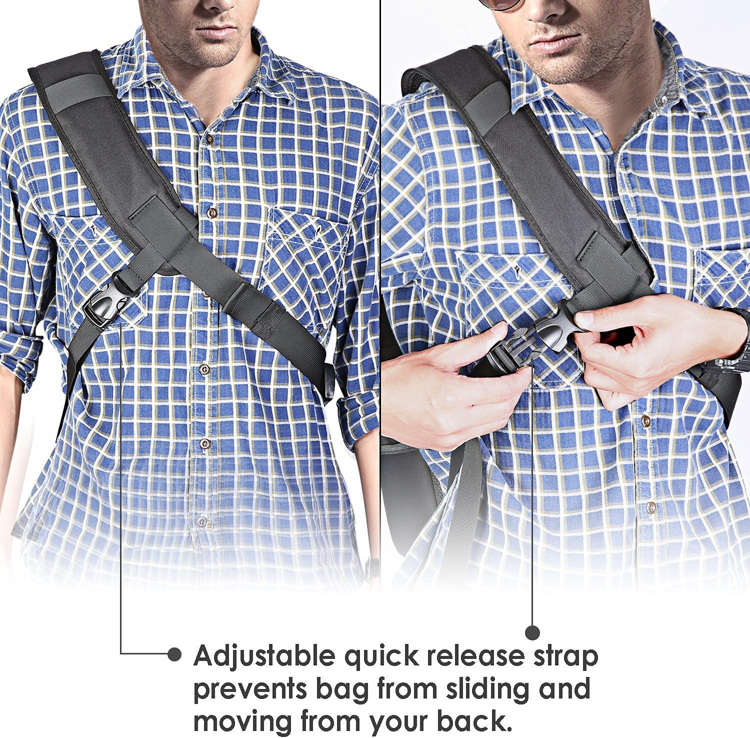 MOCHILA BANDOLERA PARA CAMARA NEEWER (NEGRA) - 2