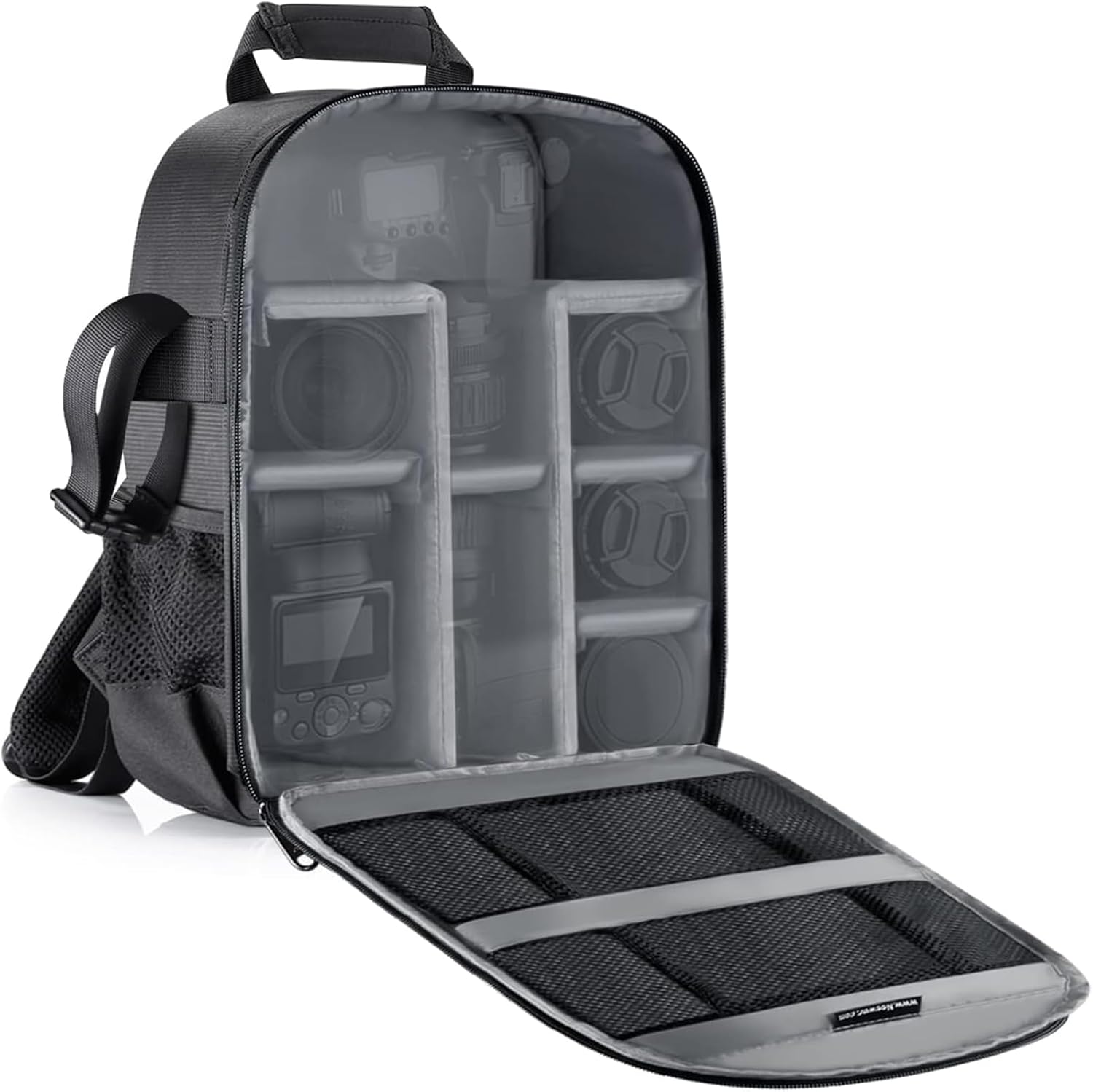 MOCHILA NEEWER PARA CAMARA 11L NEGRA CON INTERIOR GRIS - 3