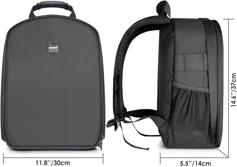 MOCHILA NEEWER PARA CAMARA 11L NEGRA CON INTERIOR GRIS - 4