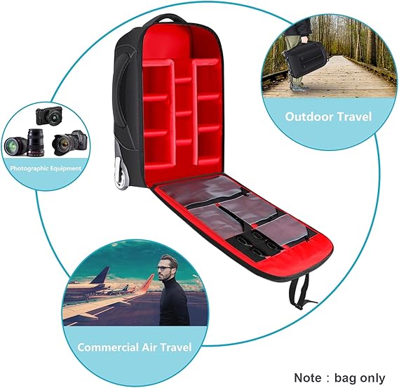 MOCHILA TROLLEY CONVERTIBLE NEEWER 2 EN 1 PARA CAMARA - 2