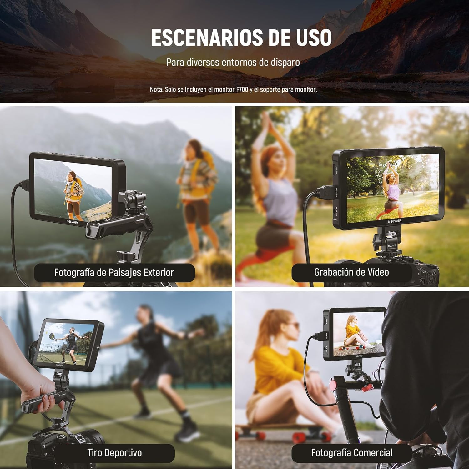 MONITOR DE CAMPO NEEWER F700 7' IPS 4K CON LUT 3D - 4