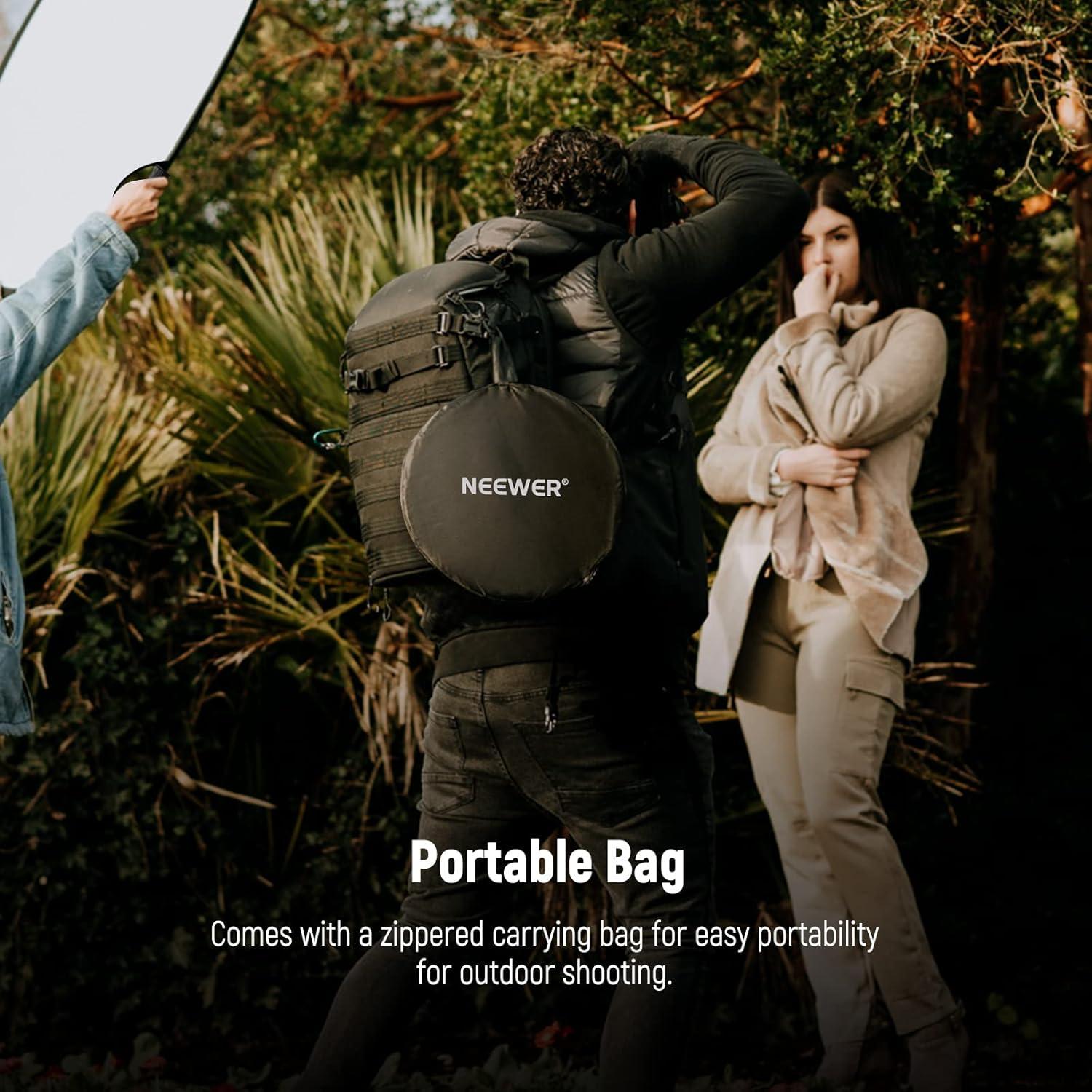 REFLECTOR NEEWER 5 EN 1 PLEGABLE DE 80 CM CON ASAS - 7