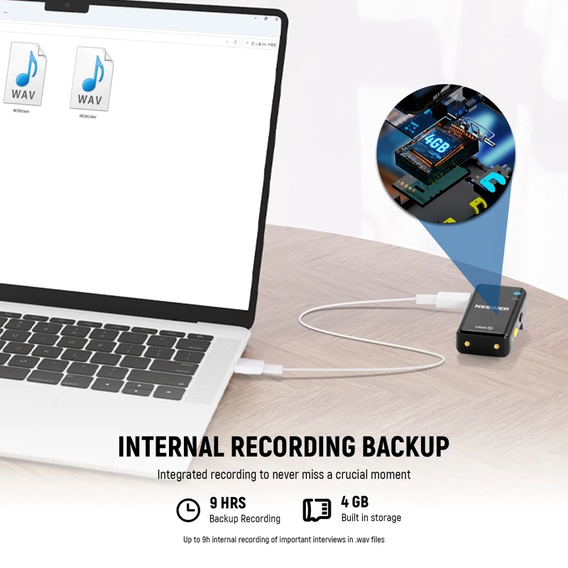 SISTEMA DE MICROFONO DE SOLAPA INALAMBRICO NEEWER CM28 - 5