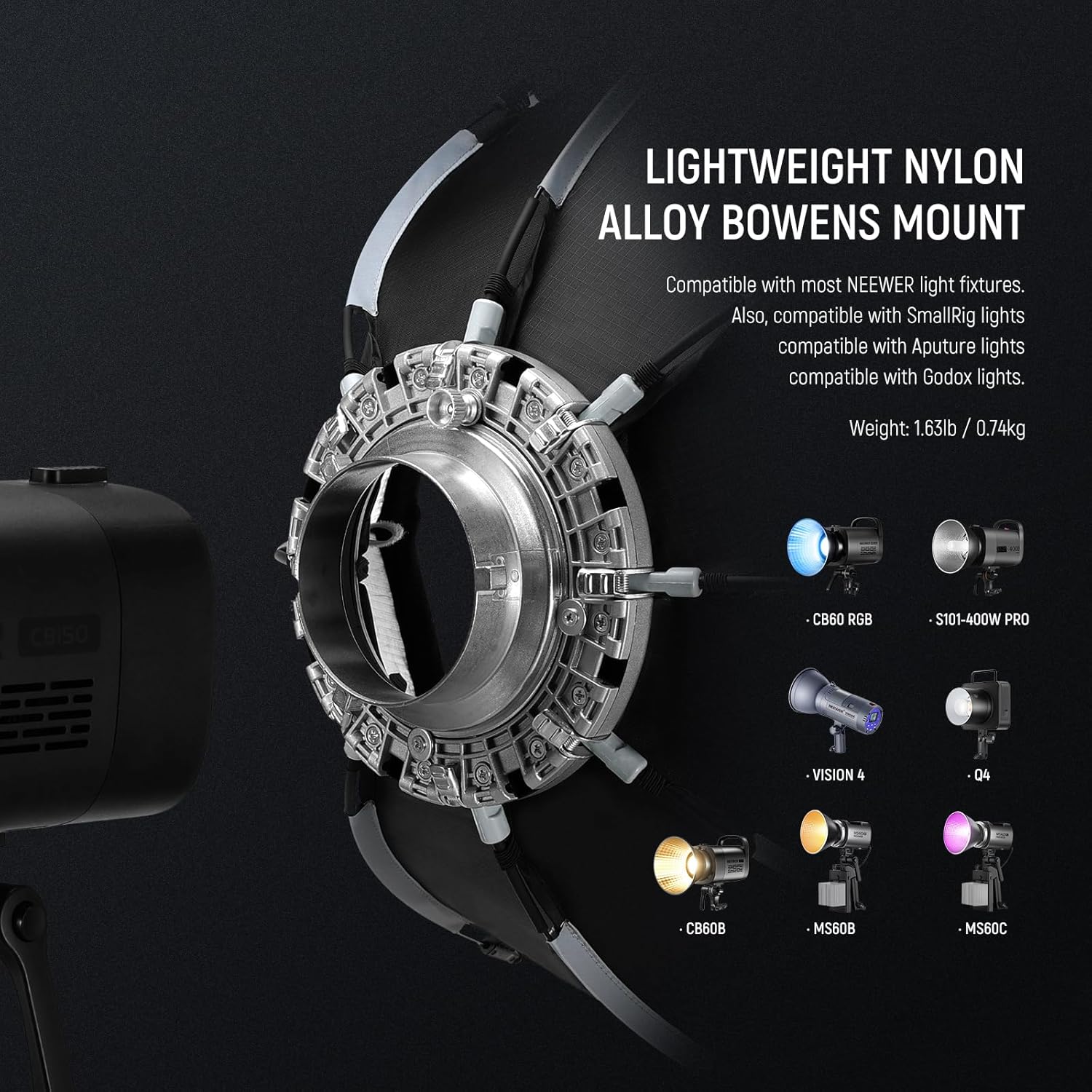SOFTBOX NEEWER OCTAGONAL DE 45 CM CON MONTURA BOWENS - 4