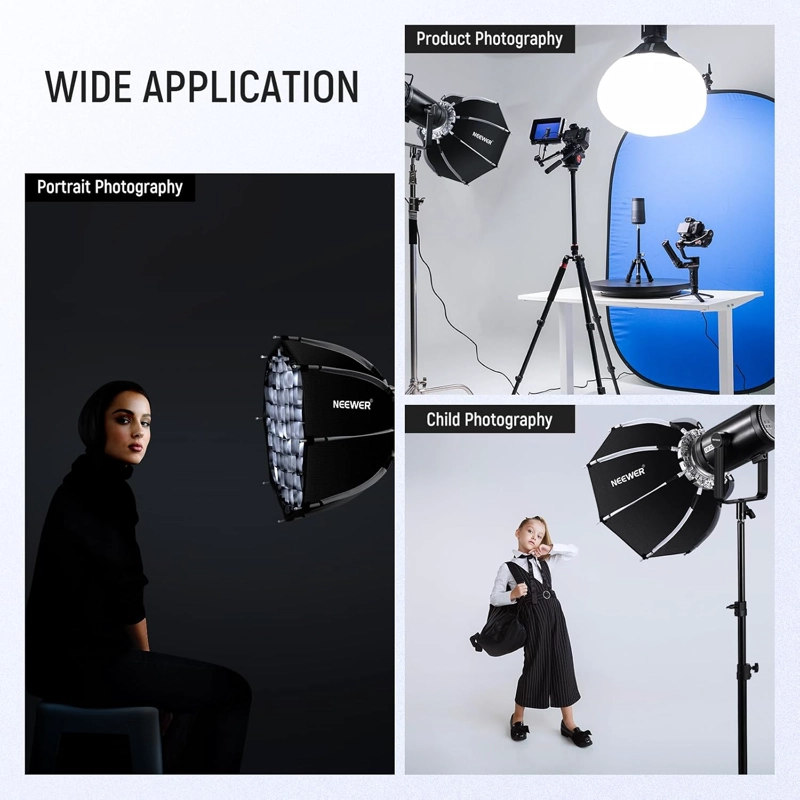 SOFTBOX NEEWER OCTAGONAL DE 45 CM CON MONTURA BOWENS - 5