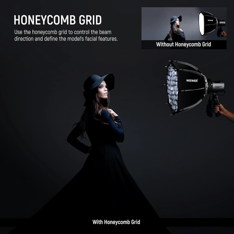 SOFTBOX NEEWER OCTAGONAL DE 45 CM CON MONTURA BOWENS - 6