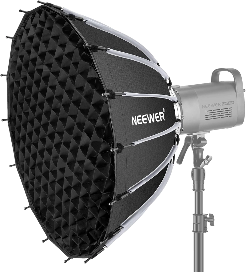 SOFTBOX PARABOLICO NEEWER 65 CM LIBERACION RAPIDA CON GRID - 1
