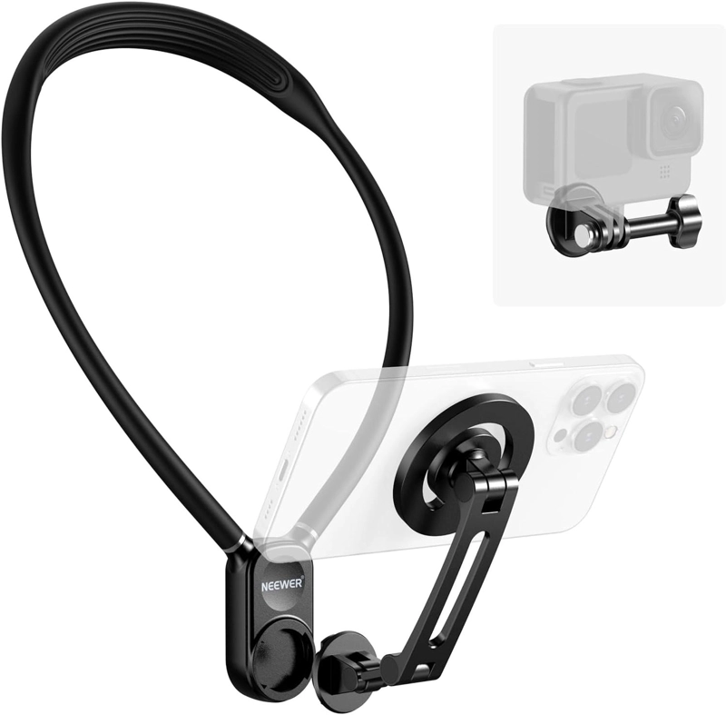 SOPORTE CUELLO NECK NEEWER GP-16 MAGNE TICO PARA TELE FONO/GOPRO - 1