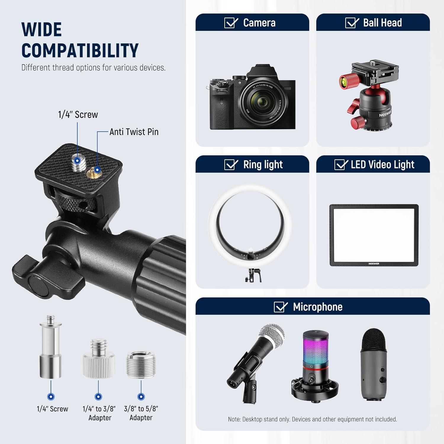 SOPORTE DE ESCRITORIO PARA CAMARA NEEWER ST008 - 6