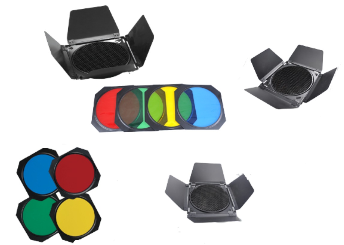 BARNDOOR VISICO BD-200 CON GELES DE COLORES - 5