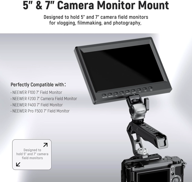 SOPORTE DE MONITOR DE CAMARA NEEWER CON ZAPATA FRIA - 4