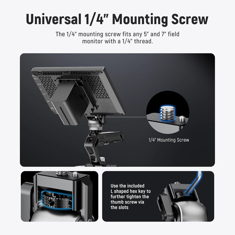 SOPORTE DE MONITOR DE CAMARA NEEWER CON ZAPATA FRIA - 5