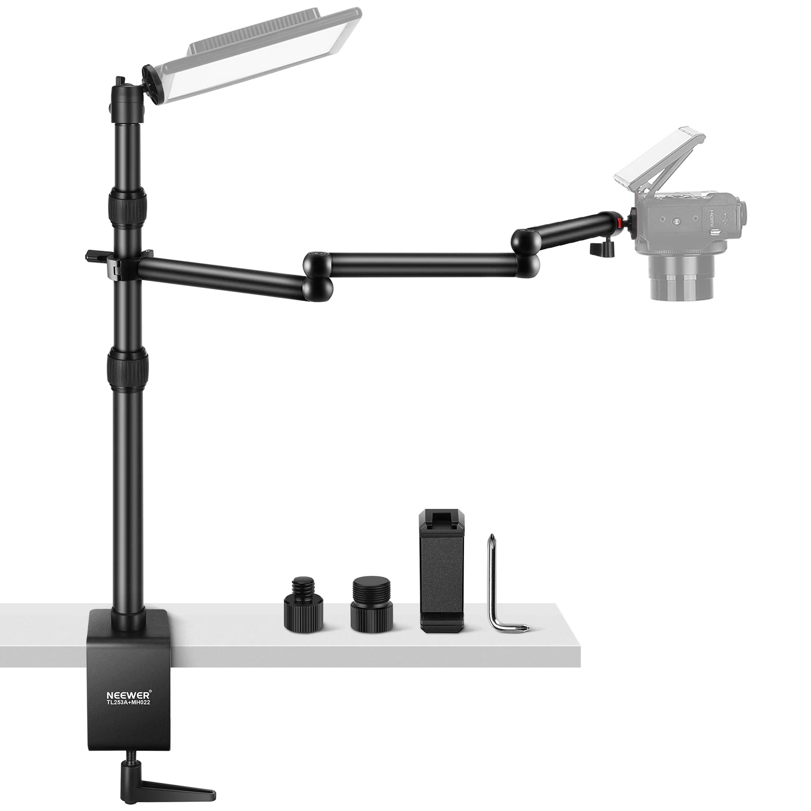 SOPORTE DE SOBREMESA NEEWER TL253A CON BRAZO FLEXIBLE MH022 - 1