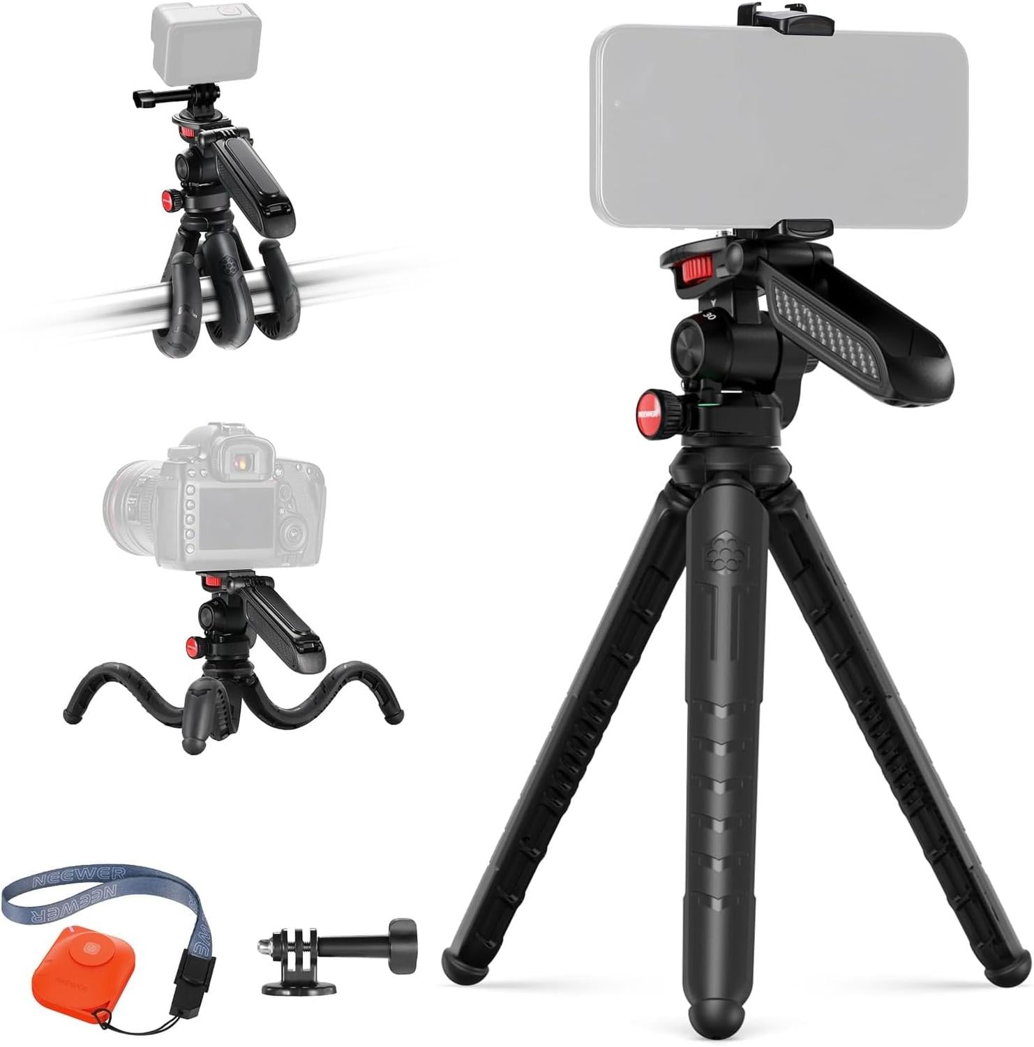 TRIPODE FLEXIBLE NEEWER TP36 CON BOLA Y CONTROL REMOTO - 1