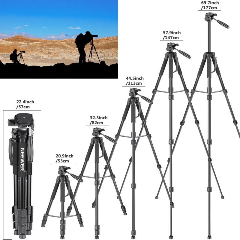 TRIPODE MONOPOD NEEWER 177 CM ALEACION ALUMINIO PARA CAMARAS - 4