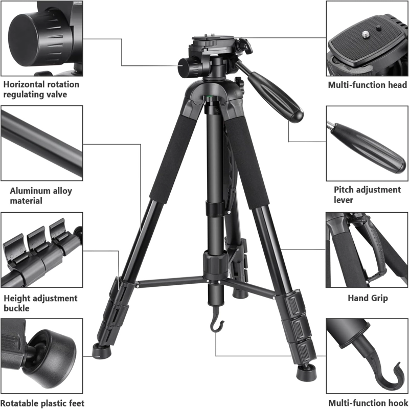 TRIPODE MONOPOD NEEWER 177 CM ALEACION ALUMINIO PARA CAMARAS - 5