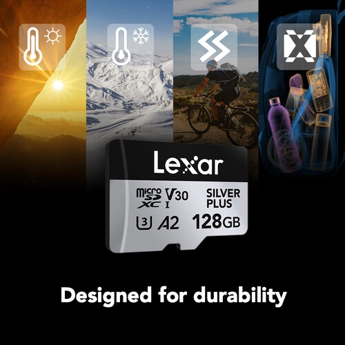 MEMORIA LEXAR 128GB MICRO SDXC SIL.PLUS UHS-I V30 205MB/S/150MB/S - 3