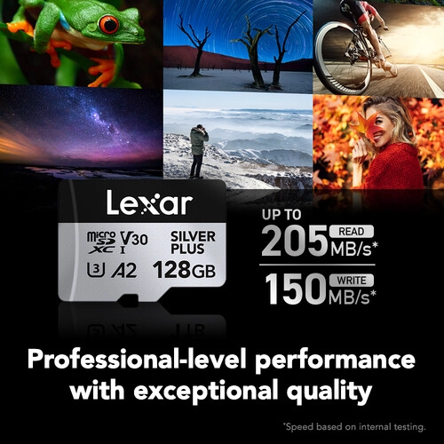 MEMORIA LEXAR 128GB MICRO SDXC SIL.PLUS UHS-I V30 205MB/S/150MB/S - 6