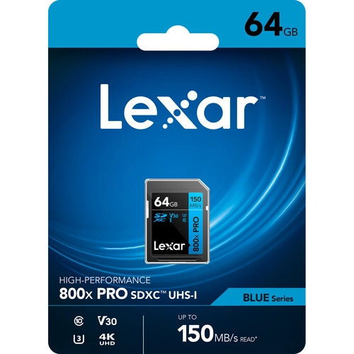 MEMORIA LEXAR 64GB 800X PRO UHS- V30 150MBS - 6